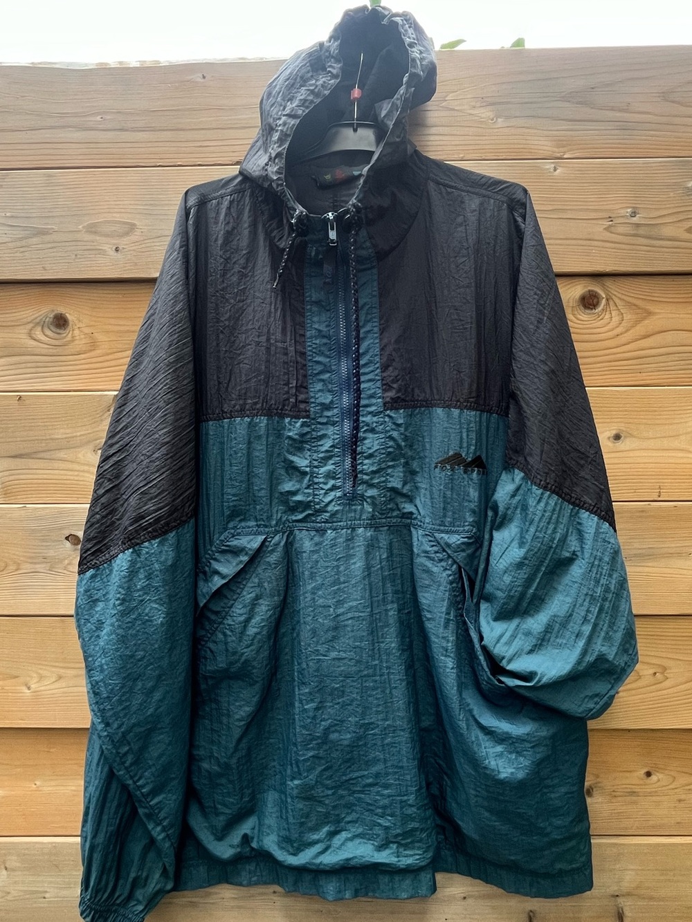 90’s Men's Fox Sports -Tone Hooded Windbreaker Jacket XL